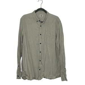Flint and Tinder Button Down Long Sleeve Shirt Size XL‎ Donegal Beige Casual
